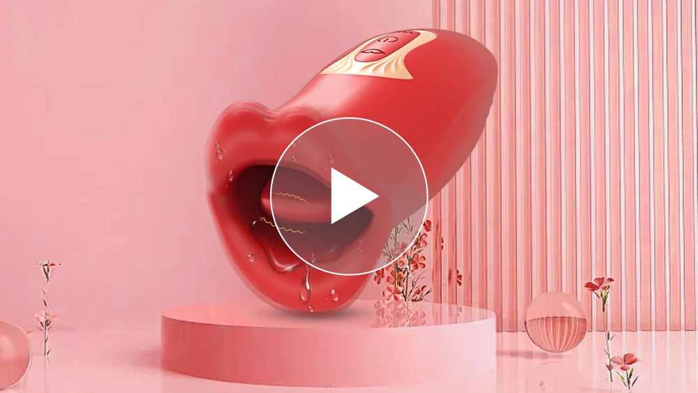 Realistic Dildo Vibrator – Tongue Licking, Sucking & G-Spot Clitoral Stimulator for Women
