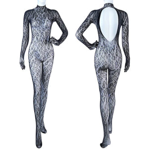 Lace Bodystocking – Sexy Long Sleeve Crotchless Lingerie for Women