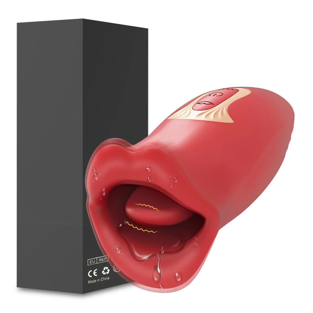 Realistic Dildo Vibrator – Tongue Licking, Sucking & G-Spot Clitoral Stimulator for Women