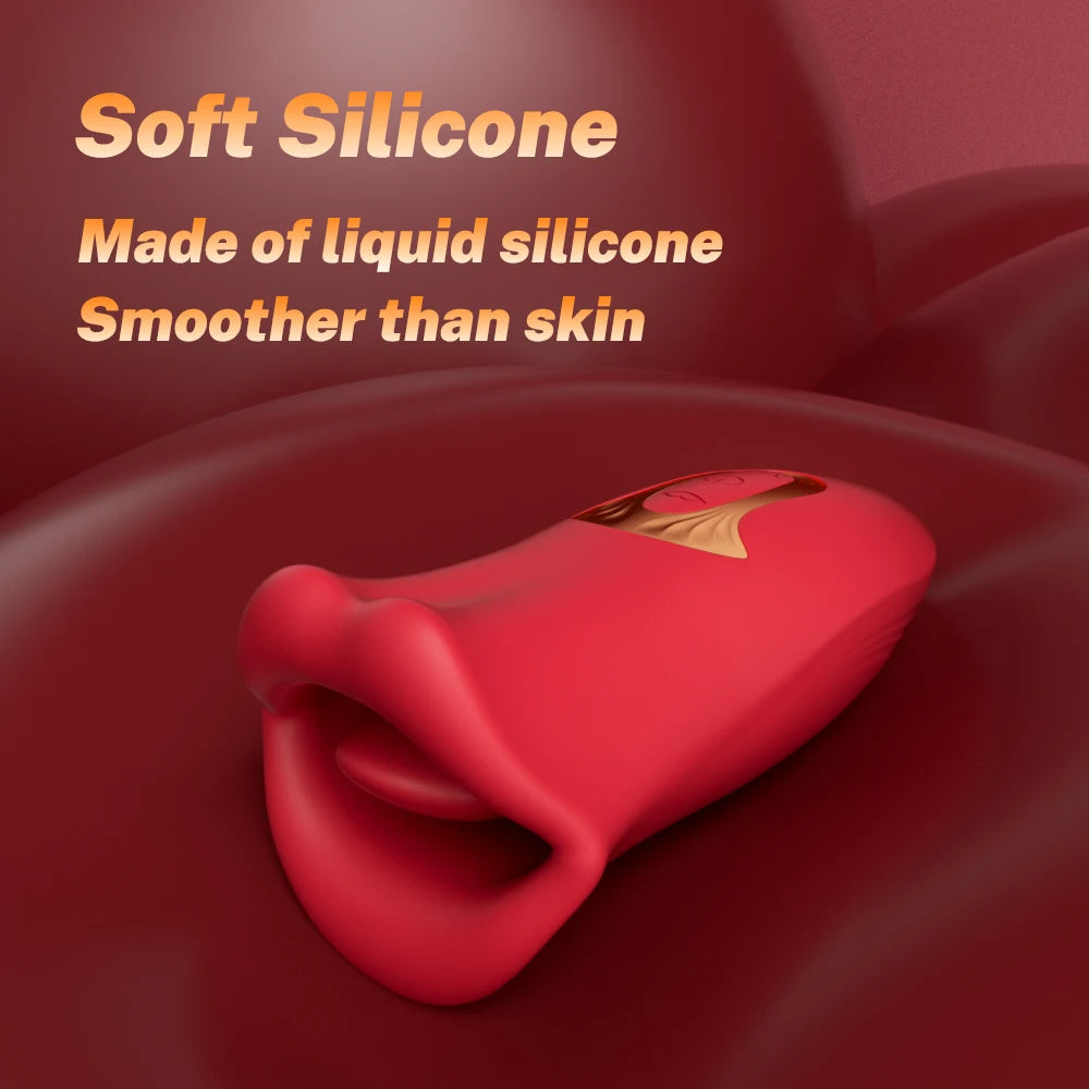 Realistic Dildo Vibrator – Tongue Licking, Sucking & G-Spot Clitoral Stimulator for Women