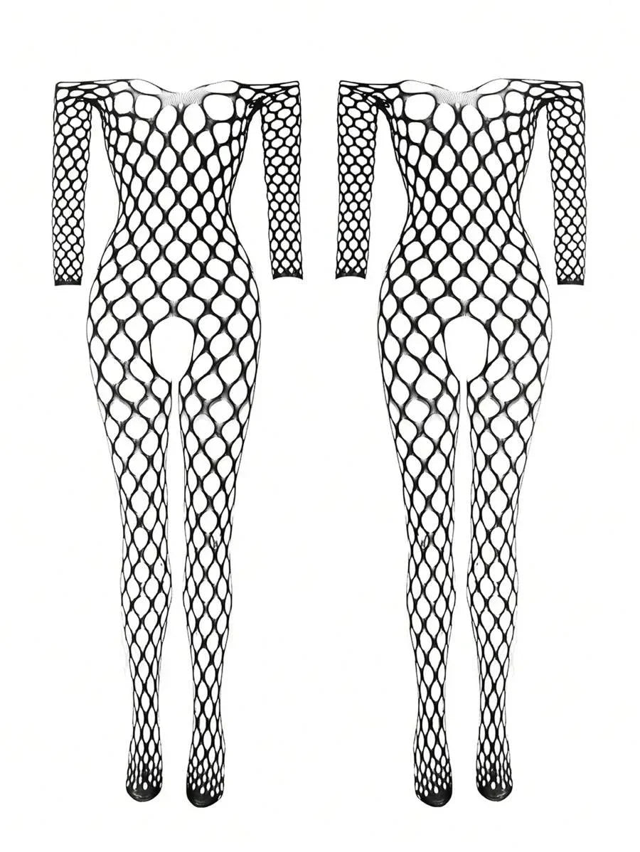 Fishnet Bodystocking – Sexy Crotchless Lingerie Jumpsuit for Women