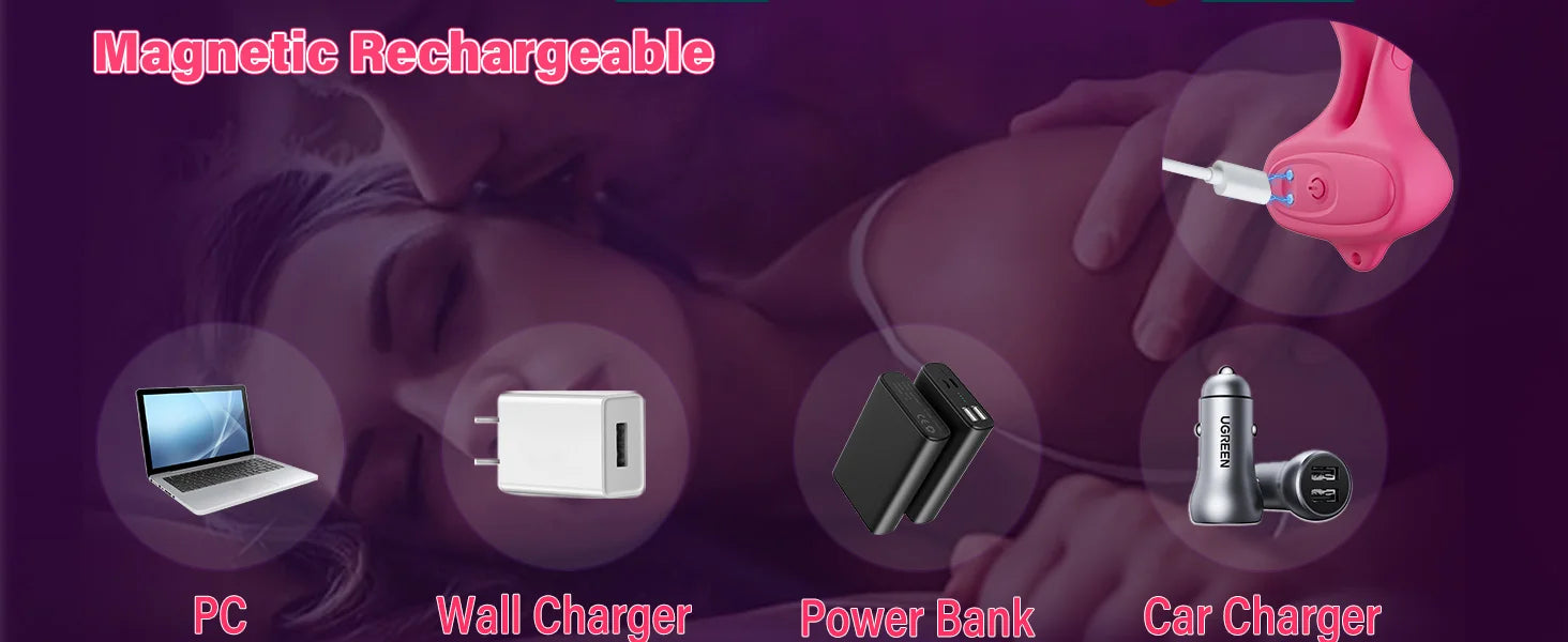 Magnetic Vibrating Nipple Clamps – 9 Mode Nipple Stimulator for Women & Couples