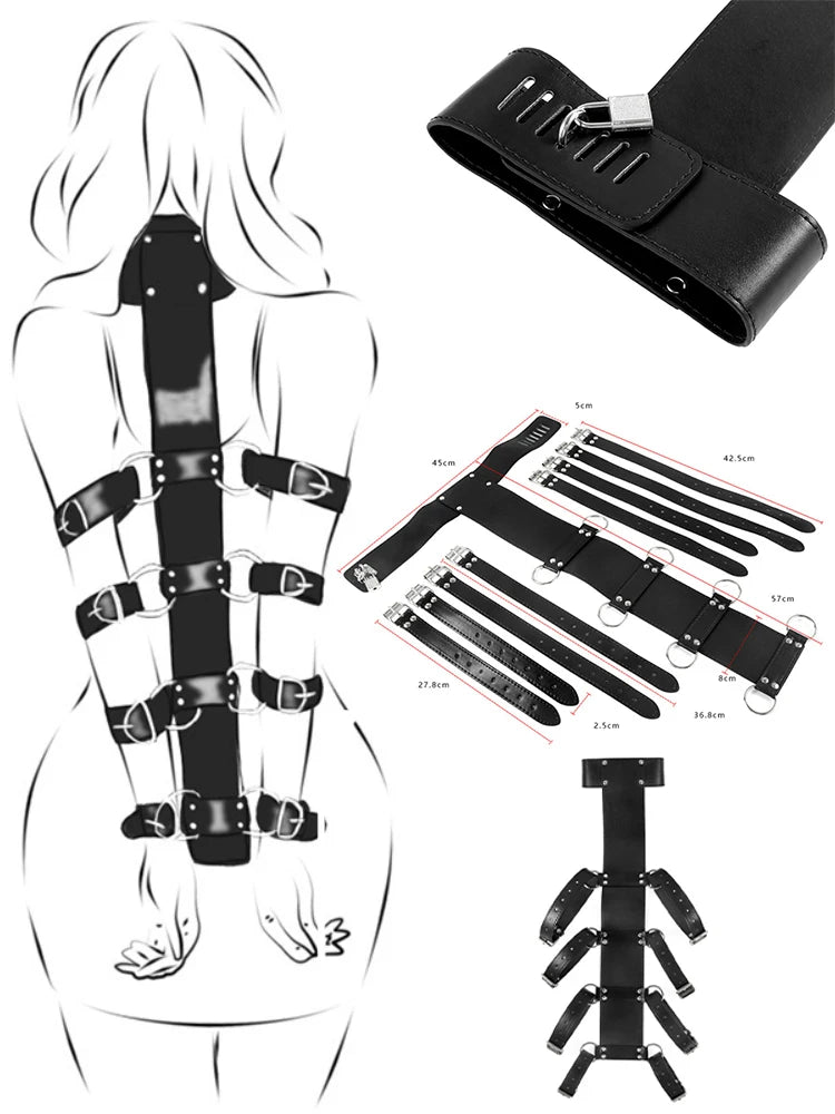 BDSM Restraints Set with Handcuffs, Collars & Fetish Accessories for Couples
