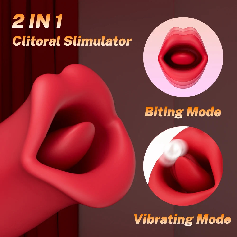 Realistic Dildo Vibrator – Tongue Licking, Sucking & G-Spot Clitoral Stimulator for Women