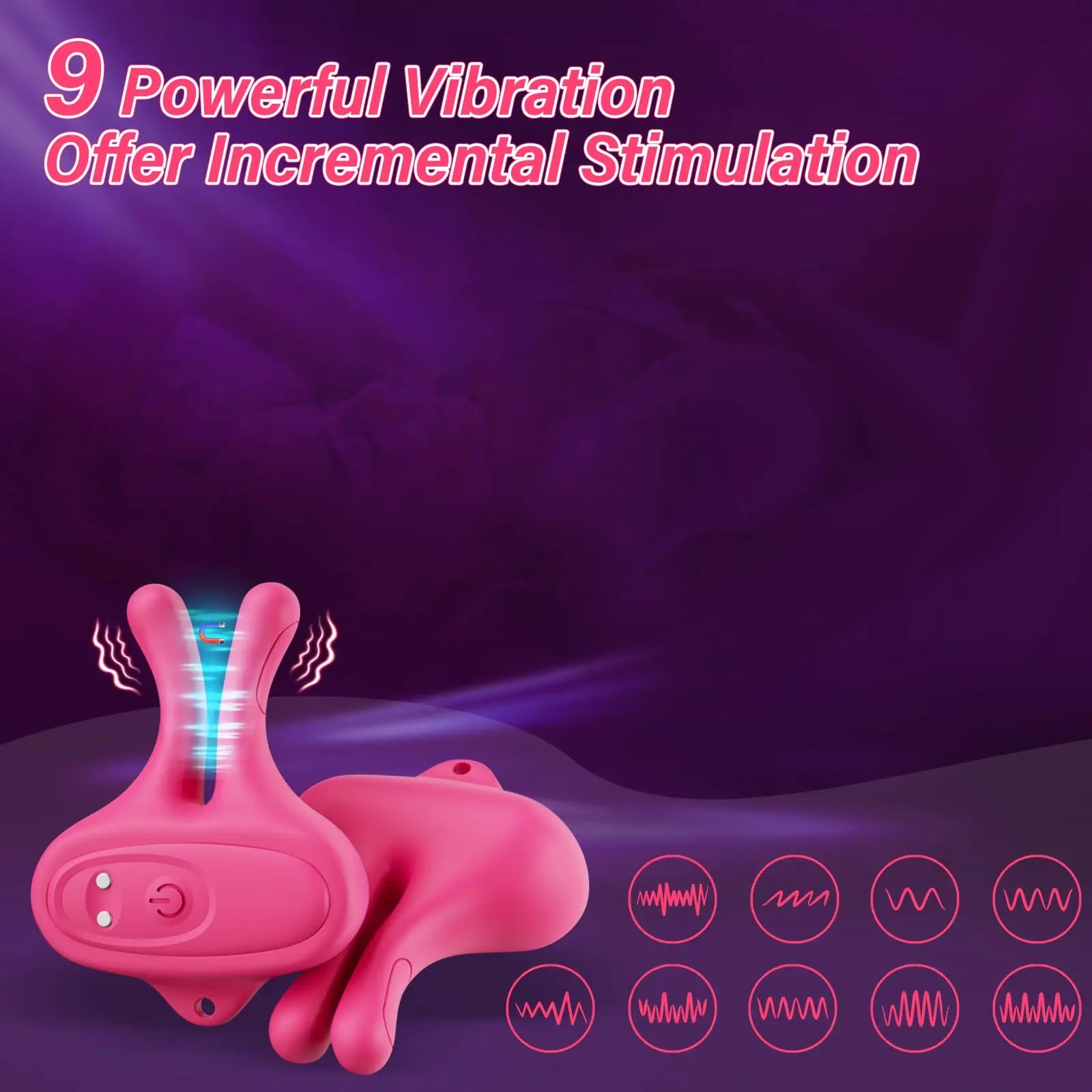 Magnetic Vibrating Nipple Clamps – 9 Mode Nipple Stimulator for Women & Couples