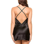 Silk Satin Lace Nightdress – Sexy Sleepwear for Women