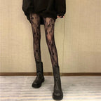 Vintage Lace Floral Mesh Tights – Gothic & Lolita Style Pantyhose