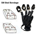 BDSM - Under Bed Restraint System – Adjustable Bondage Straps with Soft Cuffs