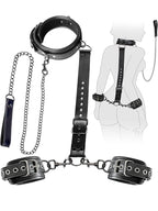 BDSM Restraints Set with Handcuffs, Collars & Fetish Accessories for Couples
