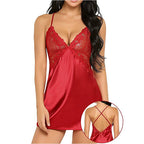Silk Satin Lace Nightdress – Sexy Sleepwear for Women