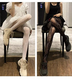 Vintage Lace Floral Mesh Tights – Gothic & Lolita Style Pantyhose
