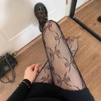 Vintage Lace Floral Mesh Tights – Gothic & Lolita Style Pantyhose